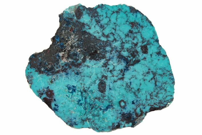 Colorful Chrysocolla and Shattuckite Slab - Mexico #227886
